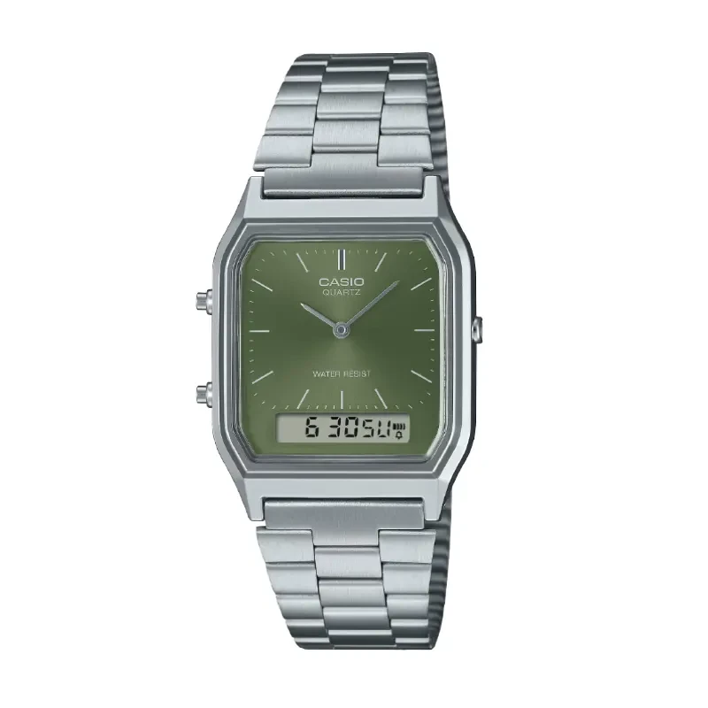 Casio Vintage Dual Time Quartz Watch- AQ-230A-3A